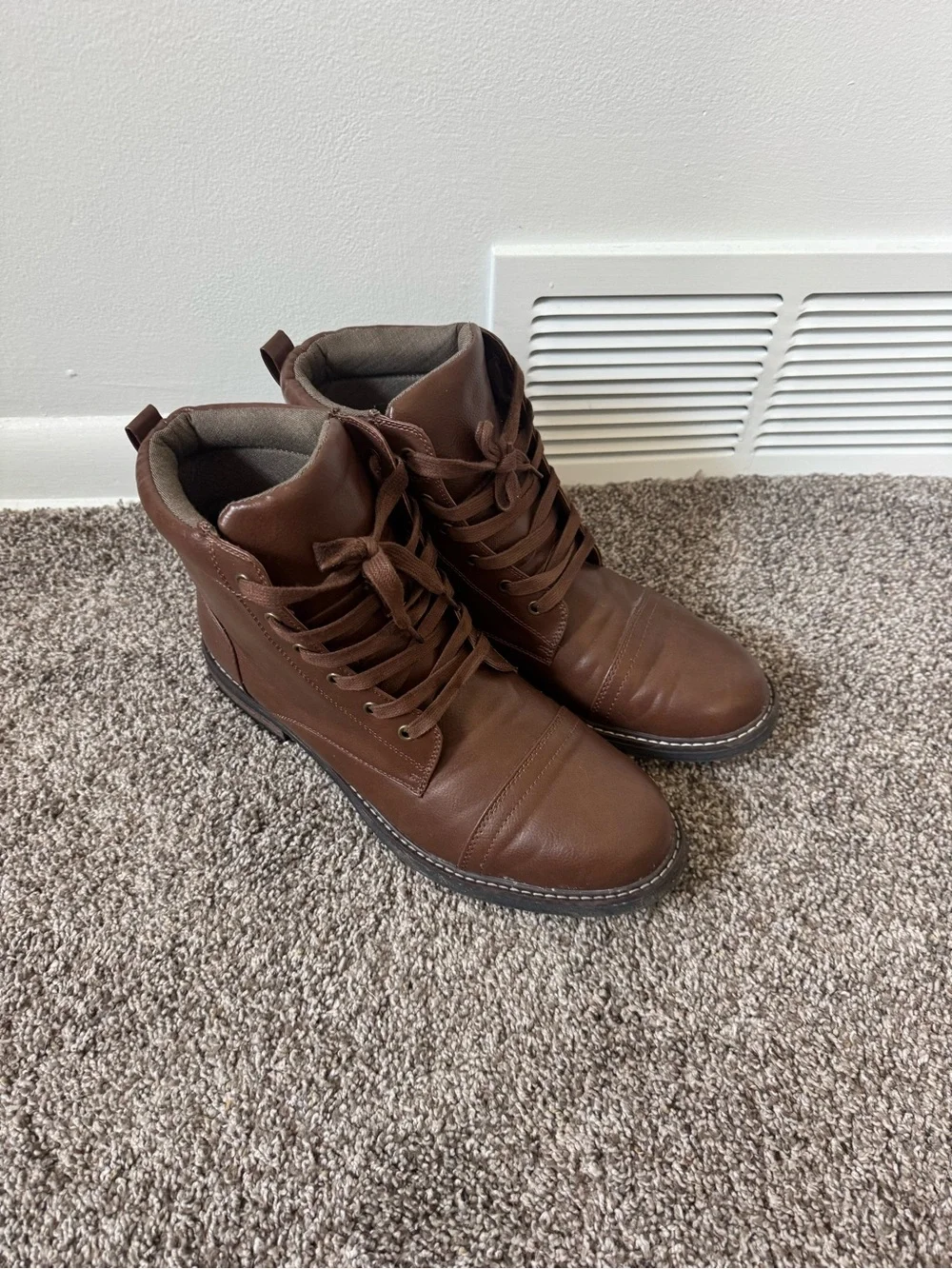 Men's Goodfellow Brown Lace-Up Leather Boots